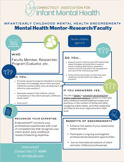 Early Childhood Mental Health Mentor Endorsement® Requirements | ctaimh